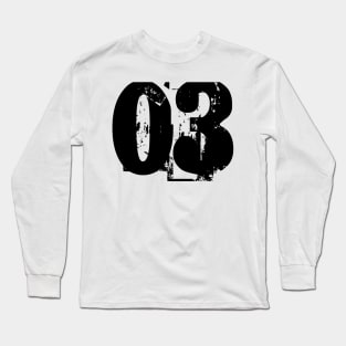 03 number Long Sleeve T-Shirt